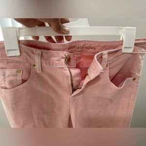 Coral Michael Kors Skinny Jean Capris Pants